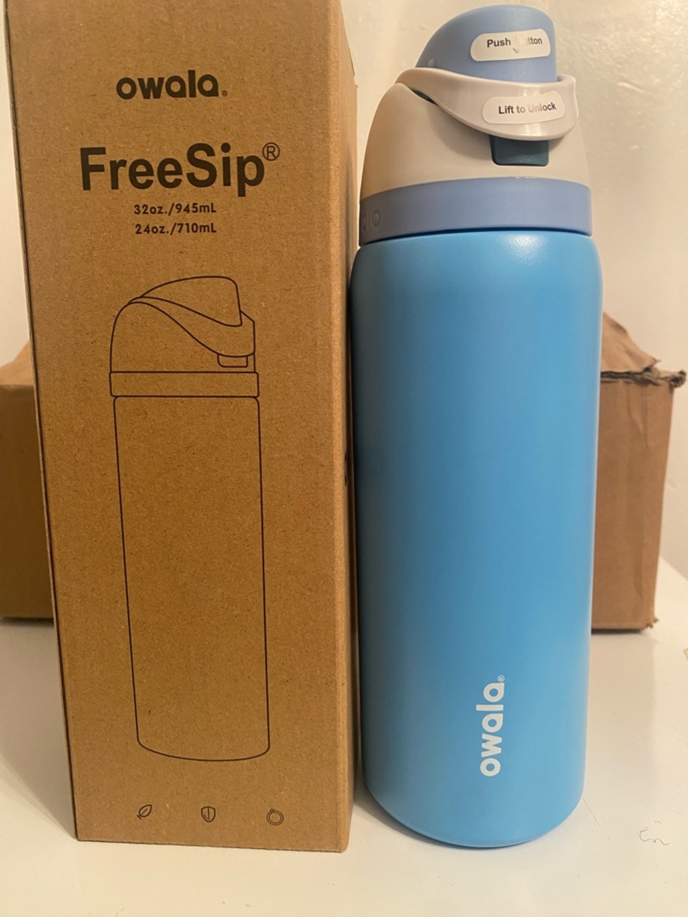 FreeSip Blue Stainless Steel Travel Bottle